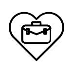 Hartă cu un semn de geolocație și servietă.